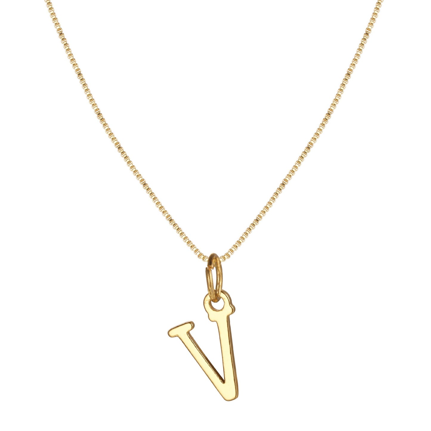 Skanto | 14k Minimal Serif Initial Necklace