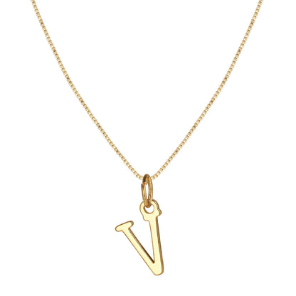 Skanto | 14k Minimal Serif Initial Necklace