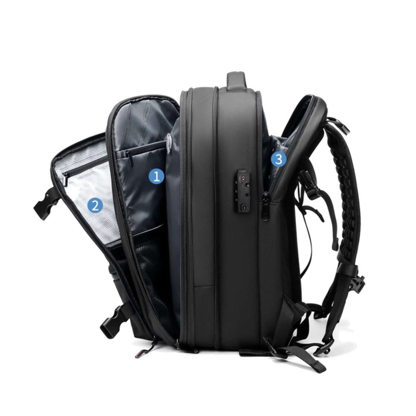 BowLift | VacuPro – Compression Travel Backpack with Built-In Vacuum System | Space-Saving Cabin Bag