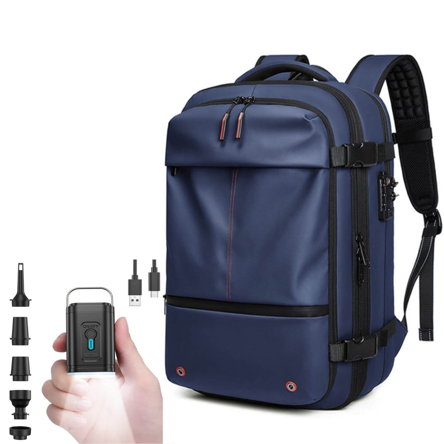 BowLift | VacuPro – Compression Travel Backpack with Built-In Vacuum System | Space-Saving Cabin Bag