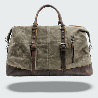 Skanto | Valour Canvas & Leather Travel Duffle Bag – 35L