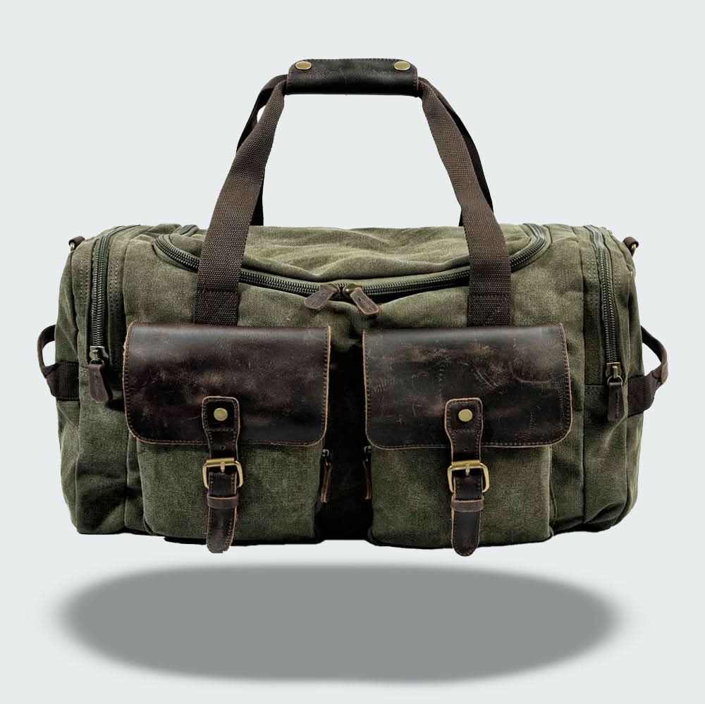 Skanto | Vanguard Waxed Canvas & Leather Travel Duffle – 36,5L