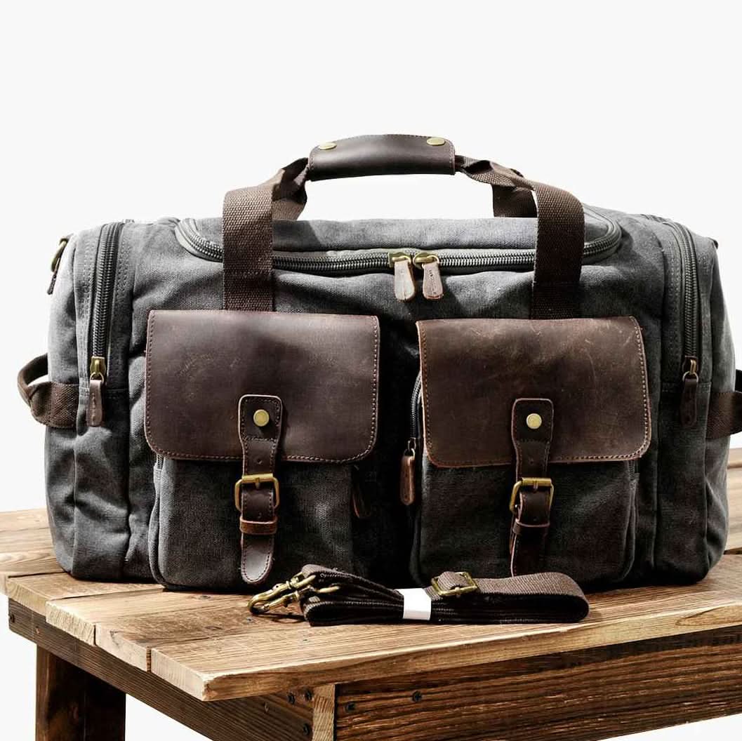 Skanto | Vanguard Waxed Canvas & Leather Travel Duffle – 36,5L