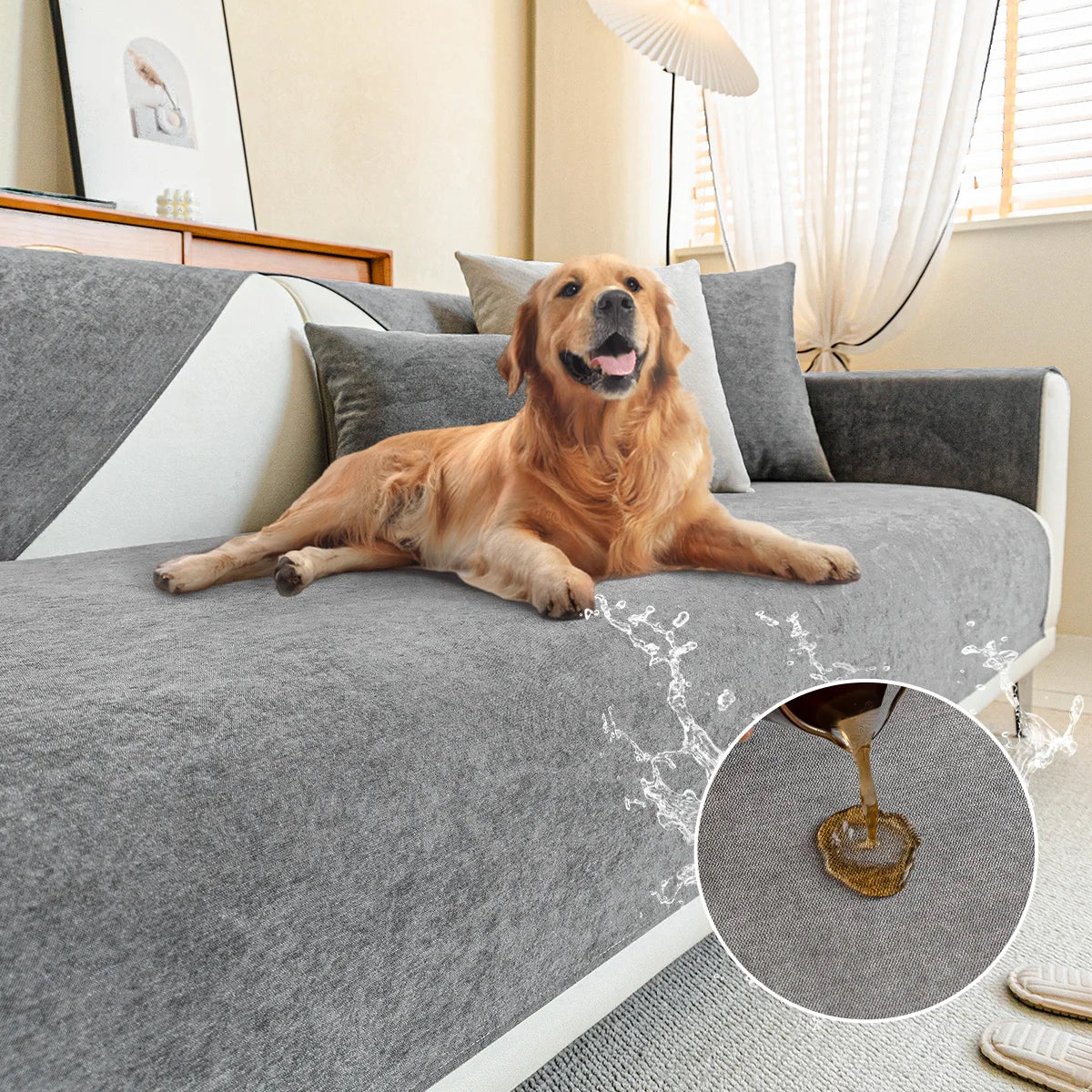 Brehn | SofaShield Luxe Anti-scratch Sofa Protection – Scratch-resistant Chenille Protection for Pets