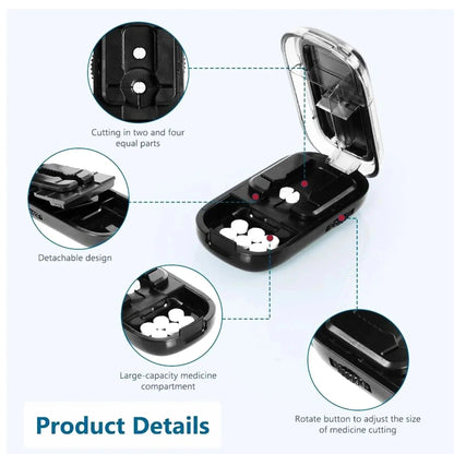 Adjustable pill cutter with precision blade