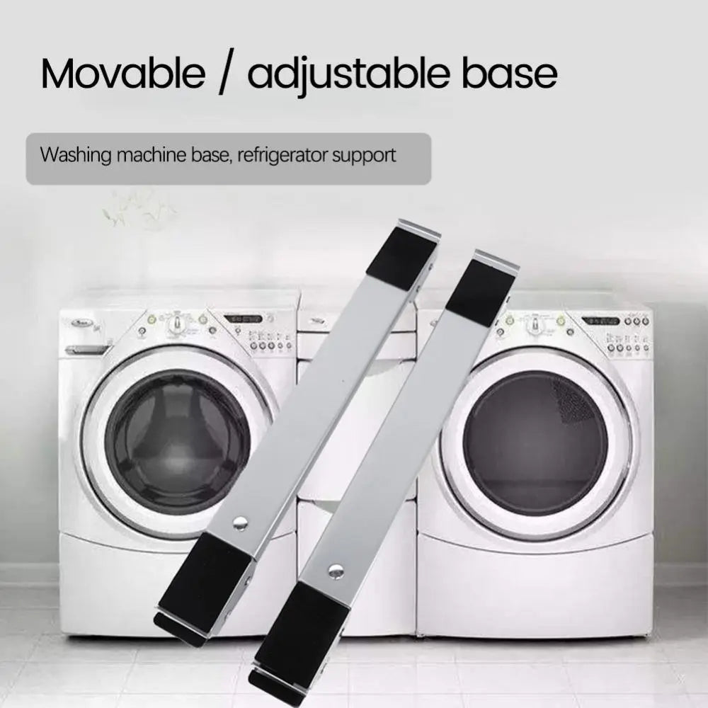 Adjustable Washing Machine Stand with Wheels