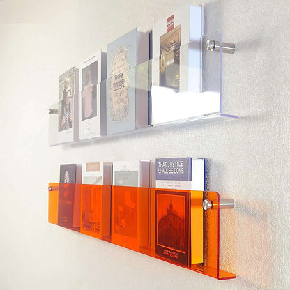Acrylic Wall-mounted Floating Magazine Rack