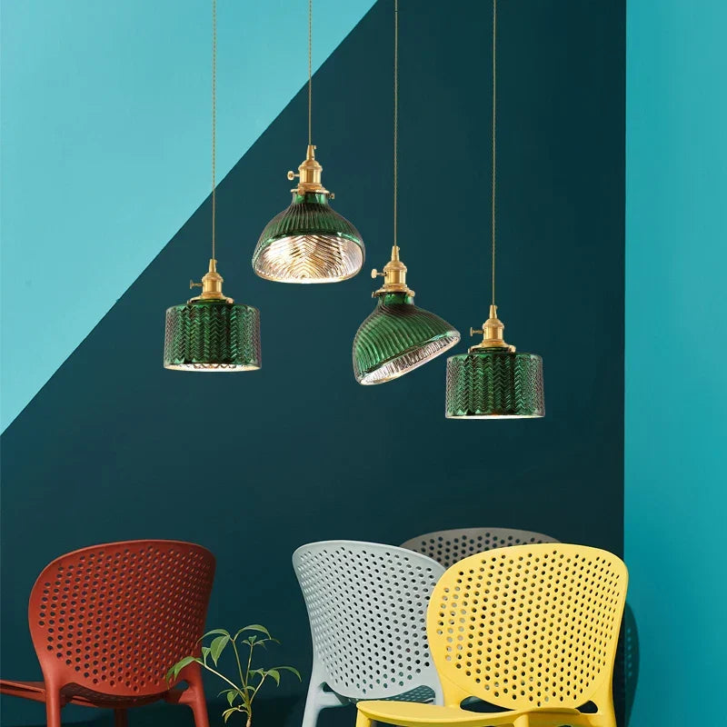 Creative Vintage Glass Pendant Lamps – Retro Ceiling Light in Industrial Design | Karnz