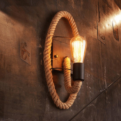 Skanto Wall Lamp | Vintage Style | Hemp Rope Lamp Design | Unique Decoration | Eco-friendly Wall Lamp