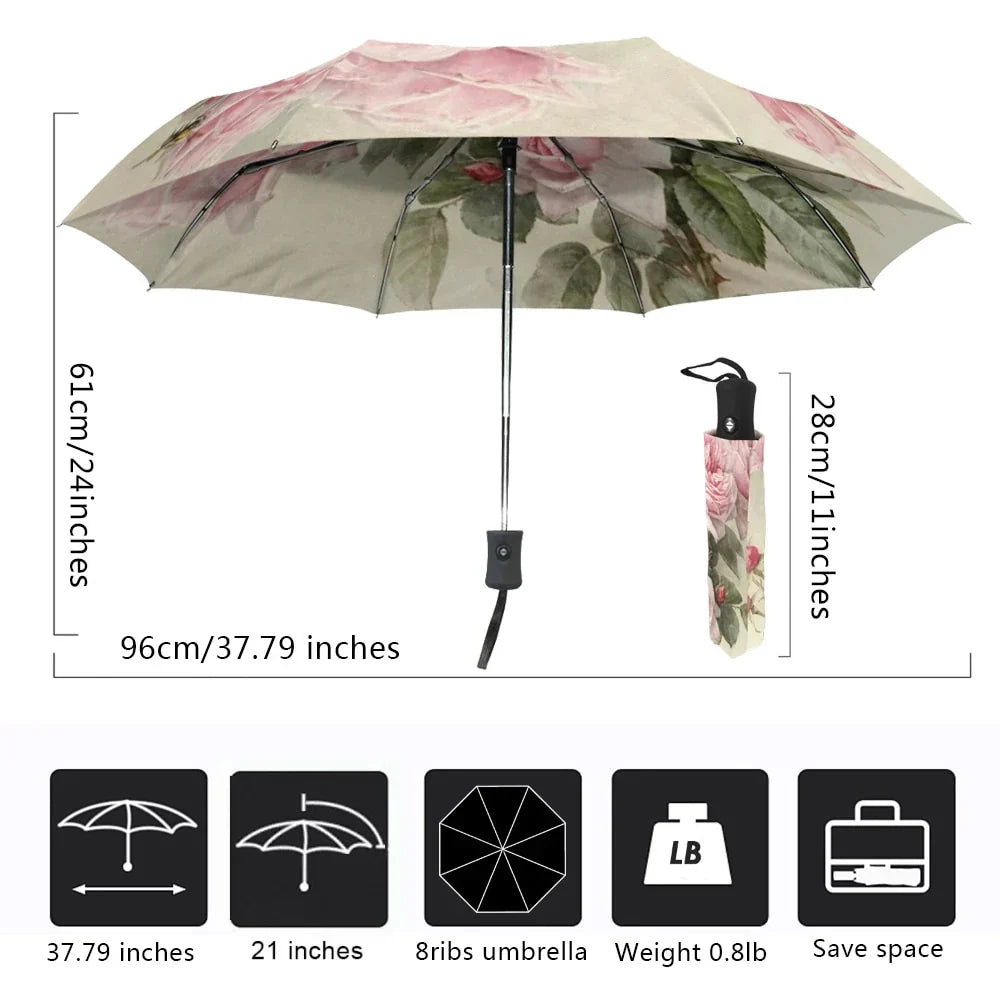 Skanto | Skanto Automatic Folding Umbrella with Floral Pattern
