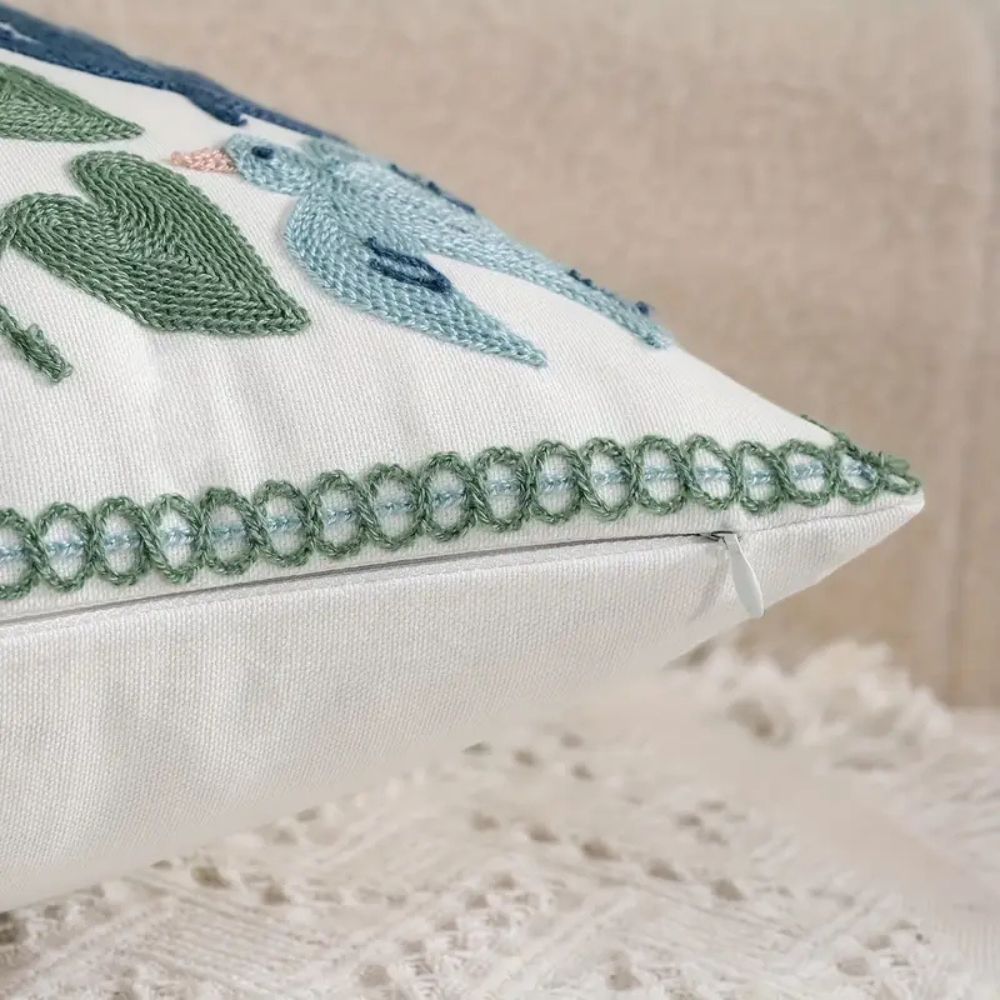 BowLift | Vintage Botanical Embroidery Cushion Cover