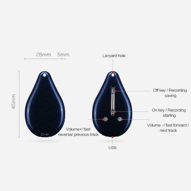 Skanto | Keychain Voice Recorder – 100-Hour Memory, Portable & Discreet
