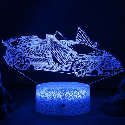 LED Night Light - 3D Illusion Lamp for Kids Room, USB Charging | Skanto