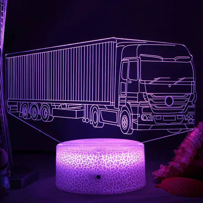 LED Night Light - 3D Illusion Lamp for Kids Room, USB Charging | Skanto