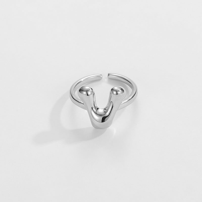 BowLift | Cute Bubble Letter Initial Ring