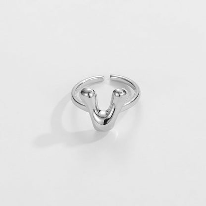 BowLift | Cute Bubble Letter Initial Ring