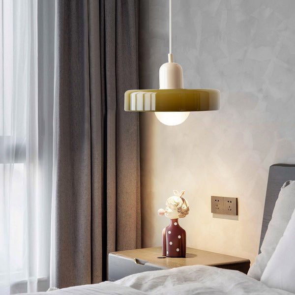 Skanto | Colored Glass Bauhaus Pendant Lamp for Modern Home Decor & Dining Areas