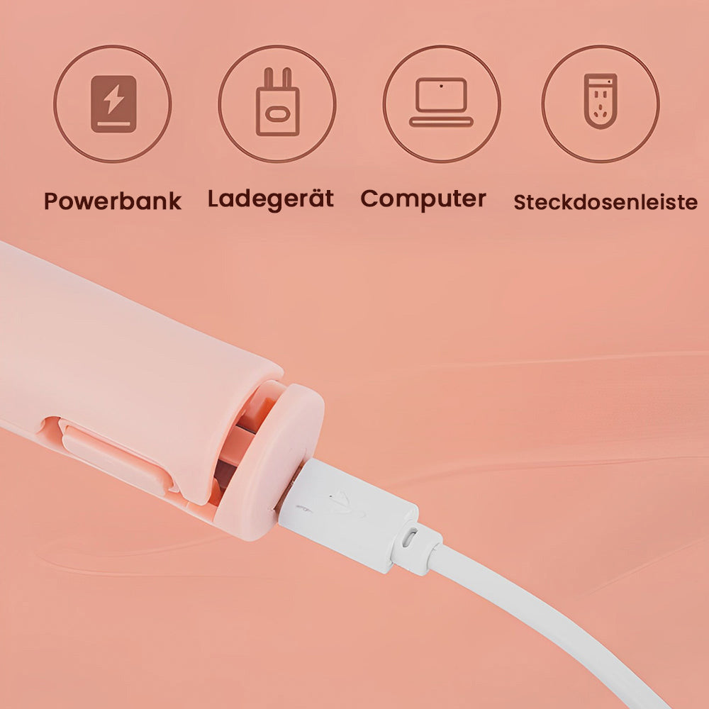 Mini curling iron with dual purpose
