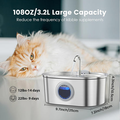 Skanto | Stainless Steel Water Fountain 3.2L