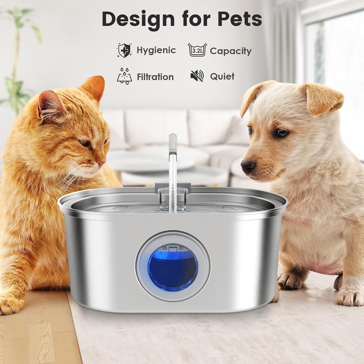 Skanto | Stainless Steel Water Fountain 3.2L