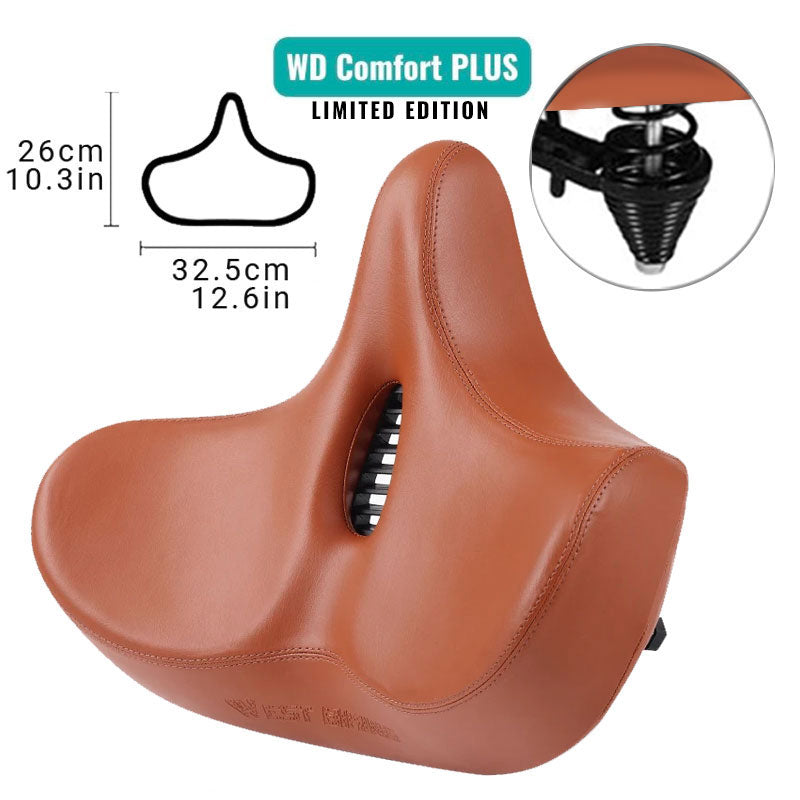 BowLift | RideEase - Extra Wide & Breathable Comfortable Bike Saddle, Ergonomic Bicycle Seat