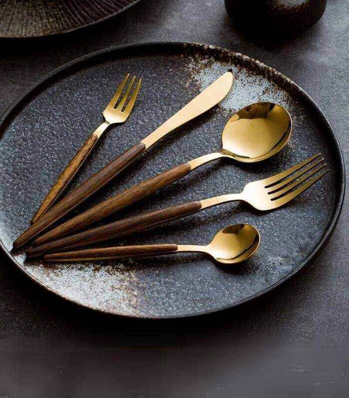 Skanto | Premium Stainless Steel Cutlery with Wood Accent