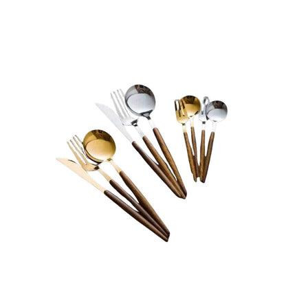 Skanto | Premium Stainless Steel Cutlery with Wood Accent