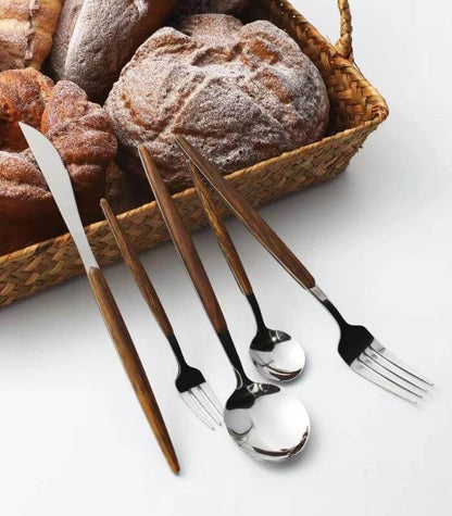 Skanto | Premium Stainless Steel Cutlery with Wood Accent