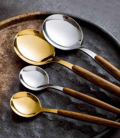 Skanto | Premium Stainless Steel Cutlery with Wood Accent