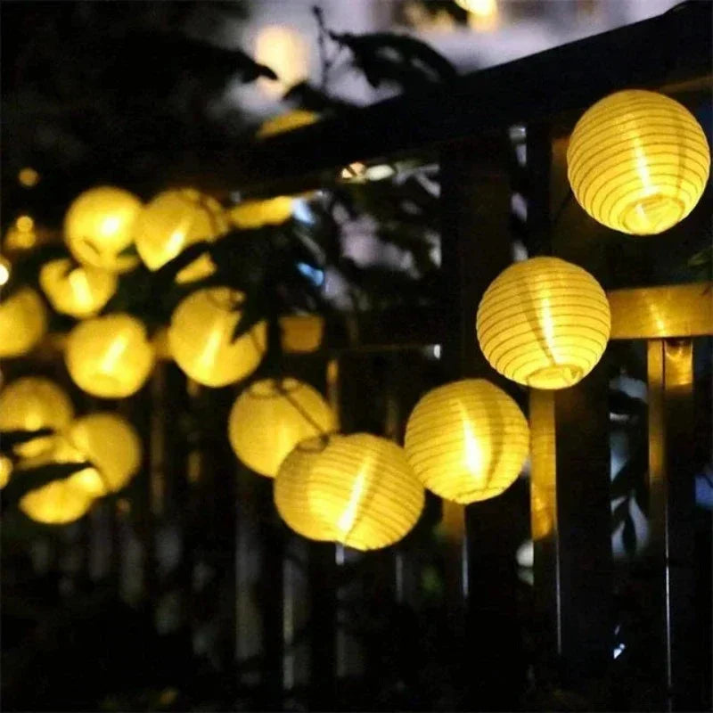 Solar Lantern String Lights for Outdoor Use – Colorful Lanterns for Garden and Patio Lighting | Karnz