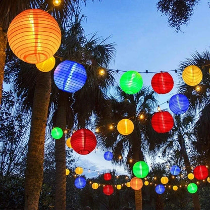 Solar Lantern String Lights for Outdoor Use – Colorful Lanterns for Garden and Patio Lighting | Karnz