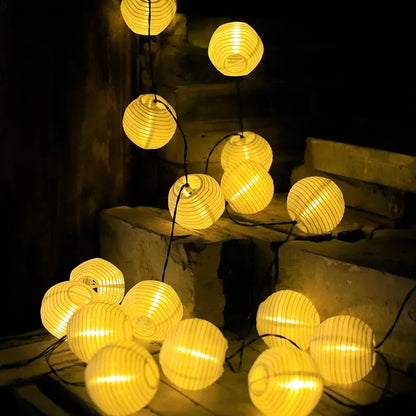 Solar Lantern String Lights for Outdoor Use – Colorful Lanterns for Garden and Patio Lighting | Karnz