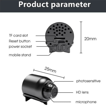 Skanto | Waterproof HD Mini Camera with Night Vision and Wide-Angle Lens IP WiFi 1080P HD 160° Wide Angle