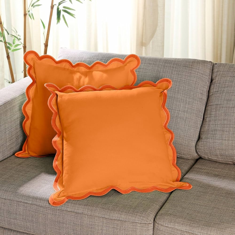 BowLift | Wave Edge Cotton Cushion Cover