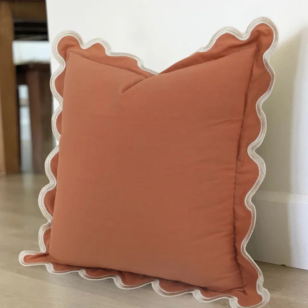 BowLift | Wave Edge Cotton Cushion Cover