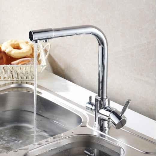 Skanto | Filtered Water Kitchen Faucet Double Handle Faucet