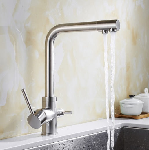 Skanto | Filtered Water Kitchen Faucet Double Handle Faucet