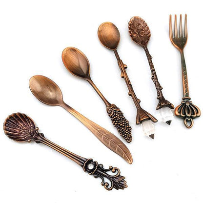 Whimsical Vintage Dessert Spoons (Set of 6) | Kalsten