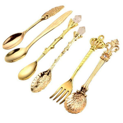 Whimsical Vintage Dessert Spoons (Set of 6) | Kalsten