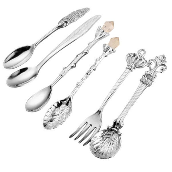 Whimsical Vintage Dessert Spoons (Set of 6) | Kalsten