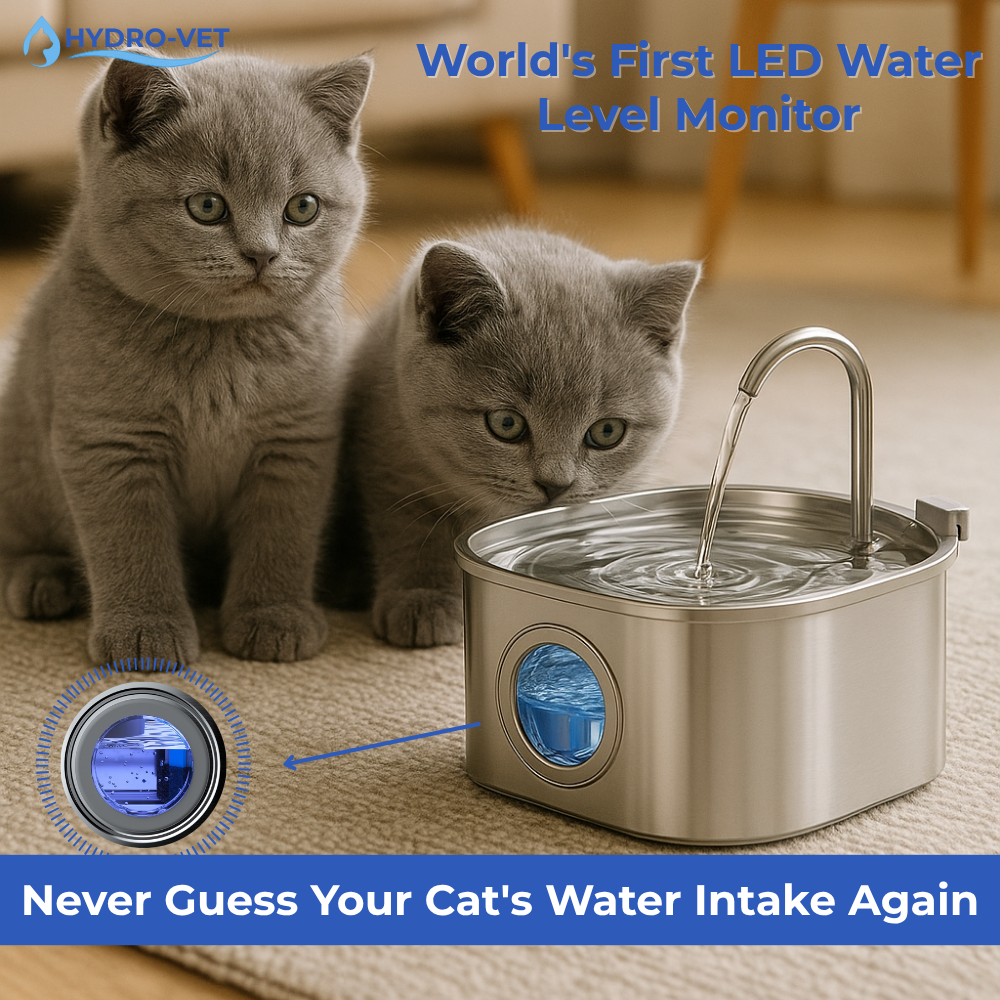 Skanto | AquaSoft Whispering Quiet Pet Drinking Fountain – 3.2L with LED, Stainless Steel & 5-Stage Filtration