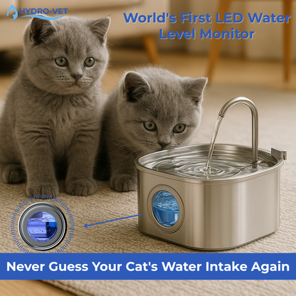 Skanto | AquaSoft Whispering Quiet Pet Drinking Fountain – 3.2L with LED, Stainless Steel & 5-Stage Filtration