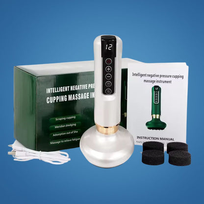 TheraPulse | Electric Cupping Massager – Vacuum Gua Sha, Heat Therapy, and Adjustable Suction for Pain Relief and Lymphatic Drainage Skanto