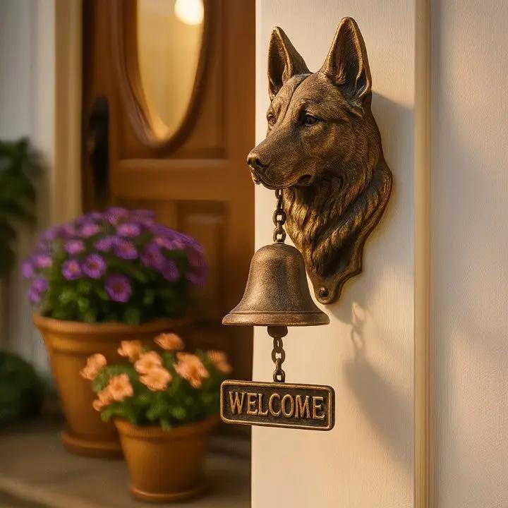 BowLift | Welcome Bell HerderKlank – Handmade Cast Iron Doorbell with Dog