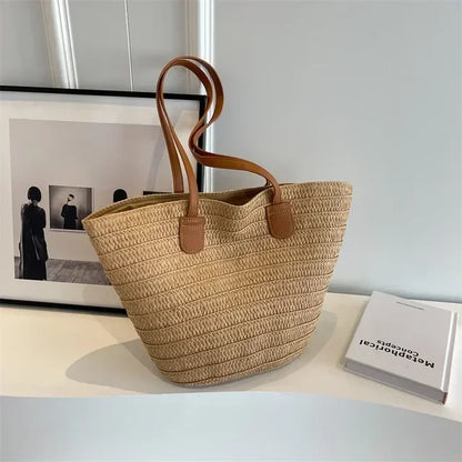 Skanto | Straw Basket Crossbody Bag for Women – Woven Design – Practical & Spacious – Versatile Carrying Options – Wall Clock