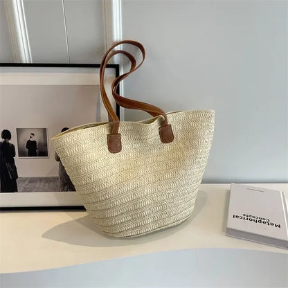 Skanto | Straw Basket Crossbody Bag for Women – Woven Design – Practical & Spacious – Versatile Carrying Options – Wall Clock
