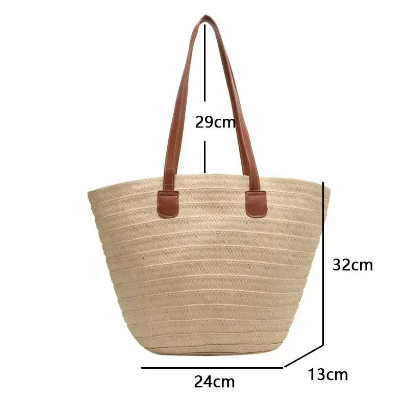 Skanto | Straw Basket Crossbody Bag for Women – Woven Design – Practical & Spacious – Versatile Carrying Options – Wall Clock