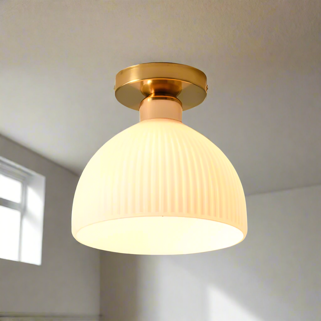 Frendorf | LumaDome Modern Ceiling Light made of Frosted Glass | Elegant Design | Perfect for Living Spaces
