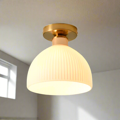 Frendorf | LumaDome Modern Ceiling Light made of Frosted Glass | Elegant Design | Perfect for Living Spaces