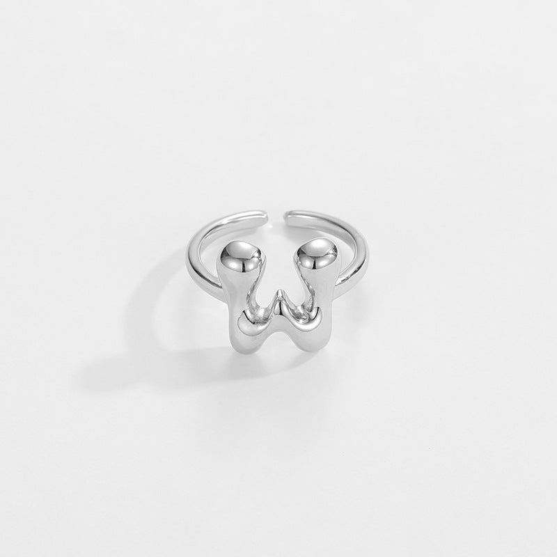 BowLift | Cute Bubble Letter Initial Ring